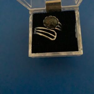 Stunning Silver and black ring